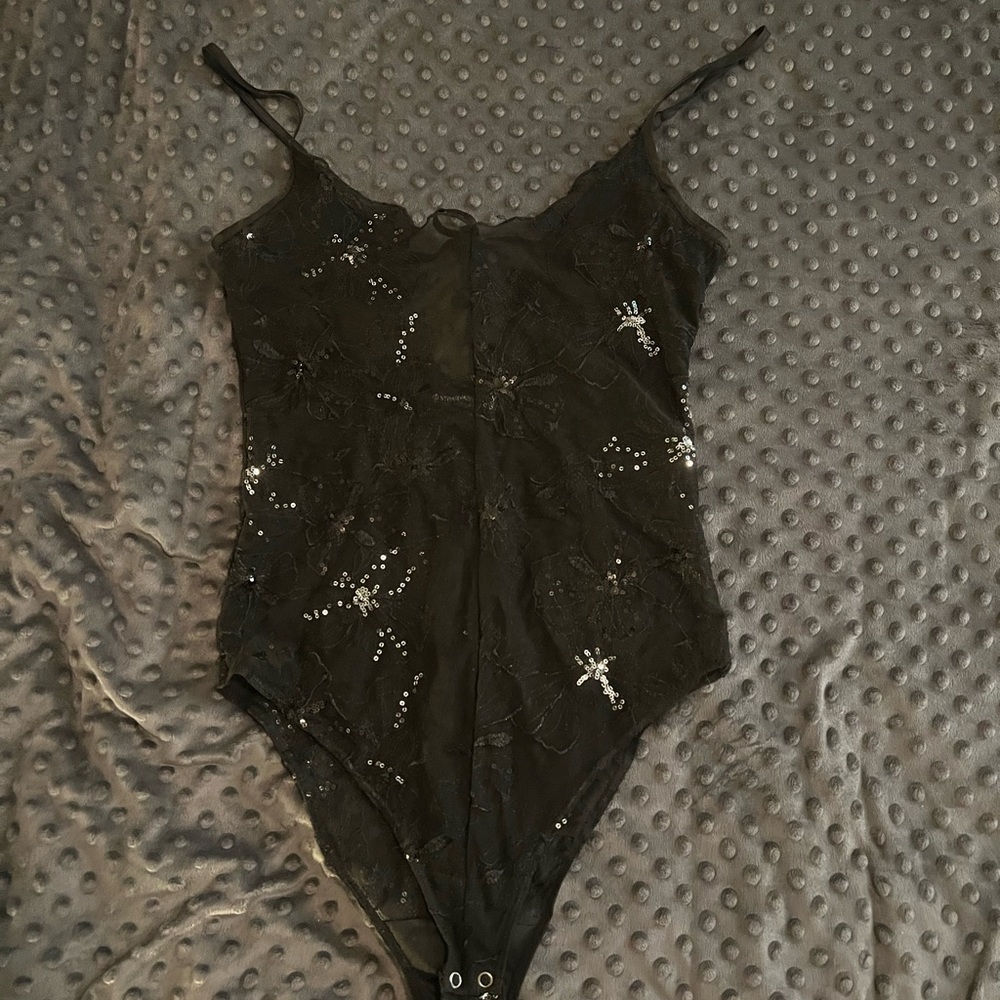 Stradivarius Black Lace Body Suit Going Out